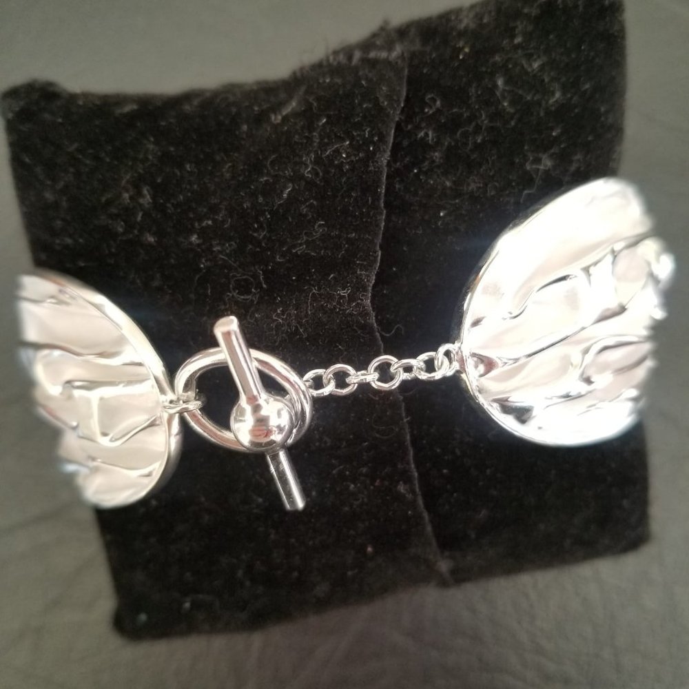 Solid Sterling Silver Handcrafted Cascading Wave … - image 2